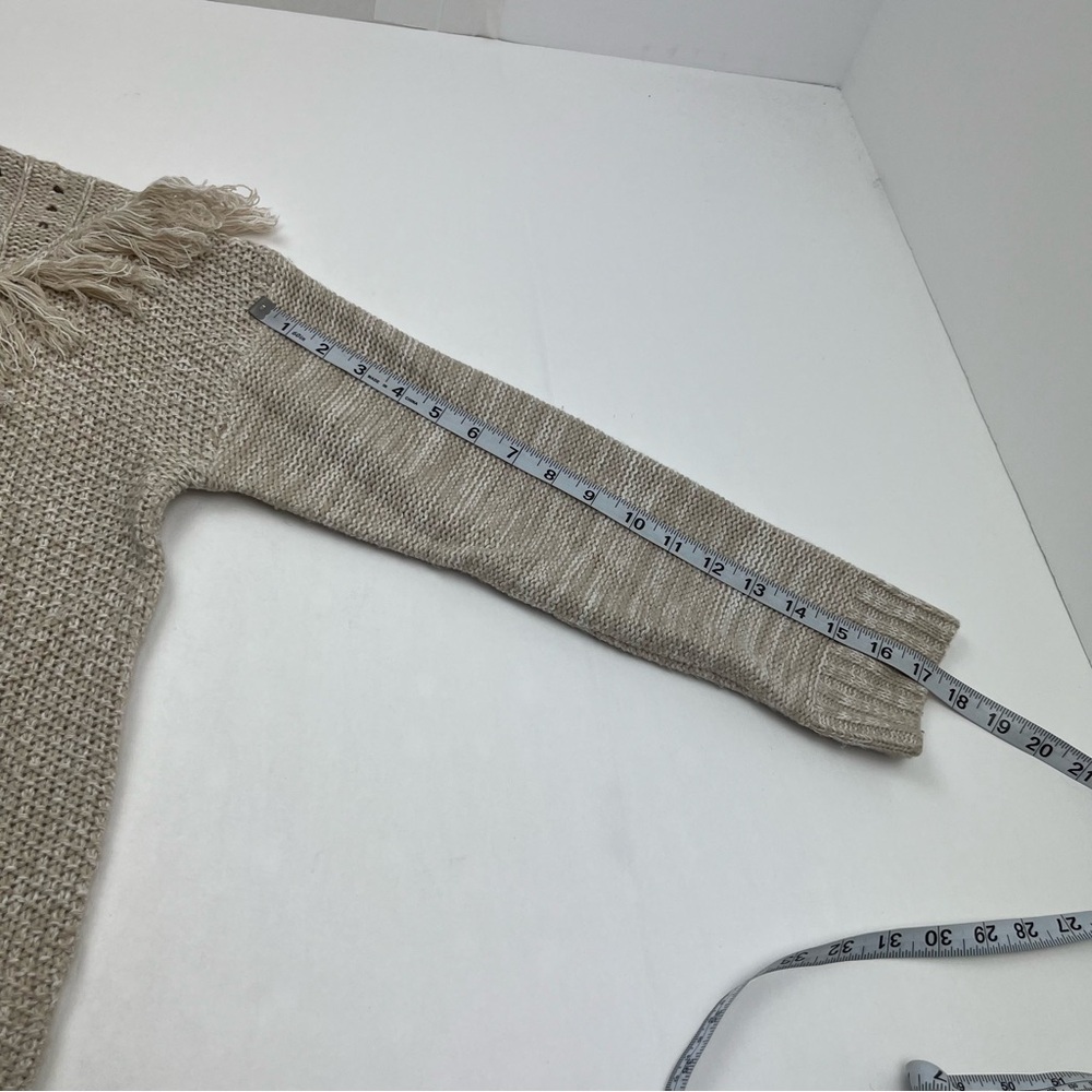Snails & Cinnamon Heathered Tan Sweater Womens Size Large‎ Cable Knit *TINY FLAW - Picture 10 of 11